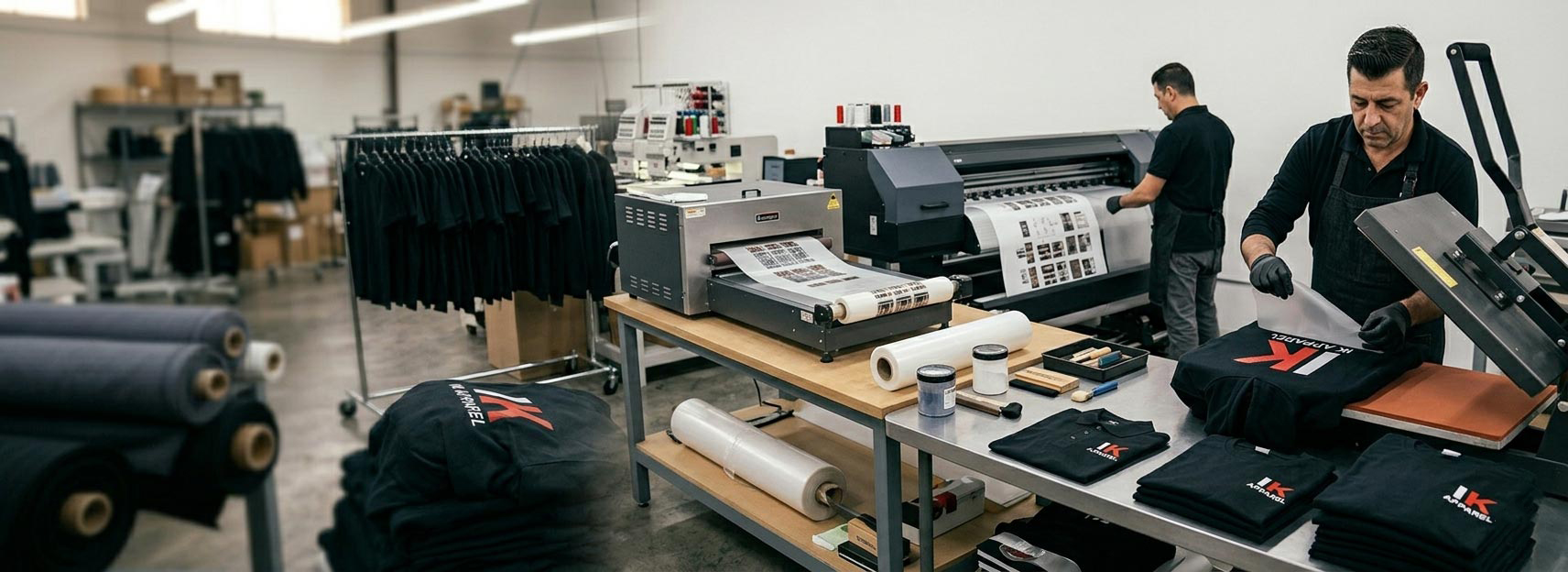 Direct To Film DTF printing apparel manufacturer for UK clothing brands, custom DTF printed hoodies, t-shirts, streetwear and private label buyers