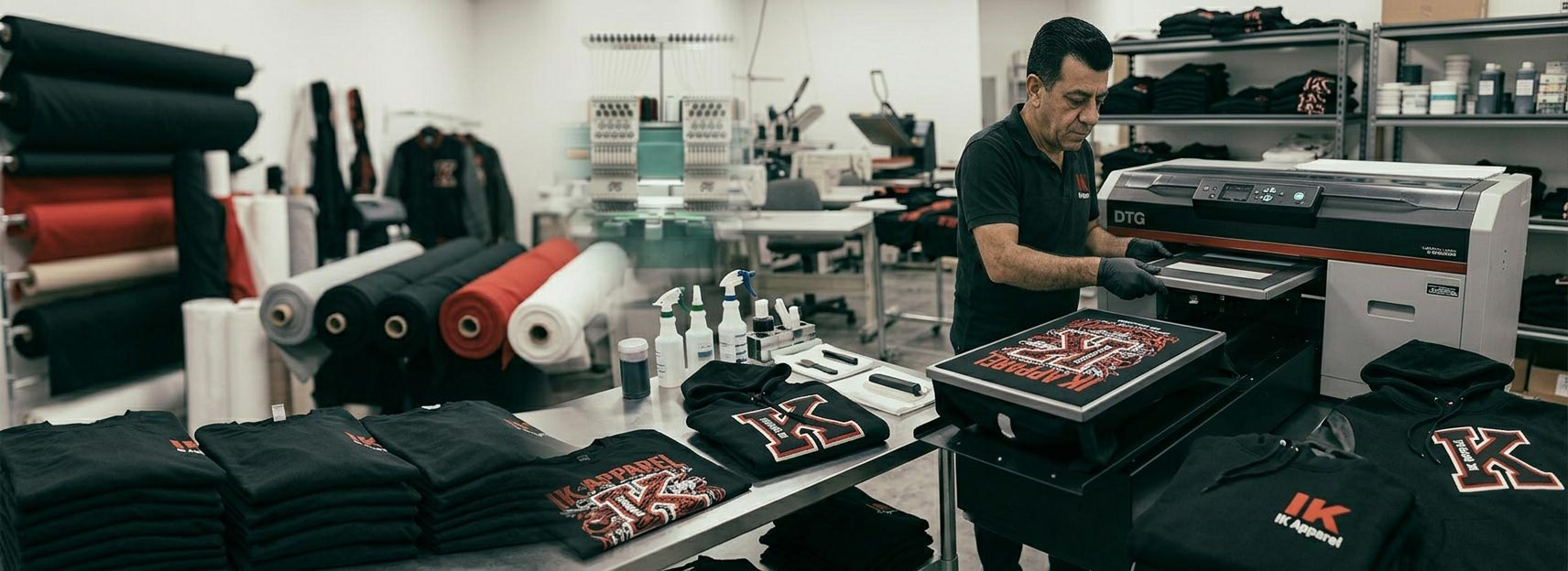 Direct to garment DTG printing manufacturer for UK clothing brands, DTG print t-shirts, DTG print hoodies, full-colour apparel printing, soft-feel garment printing, startup clothing drops and private label apparel buyers